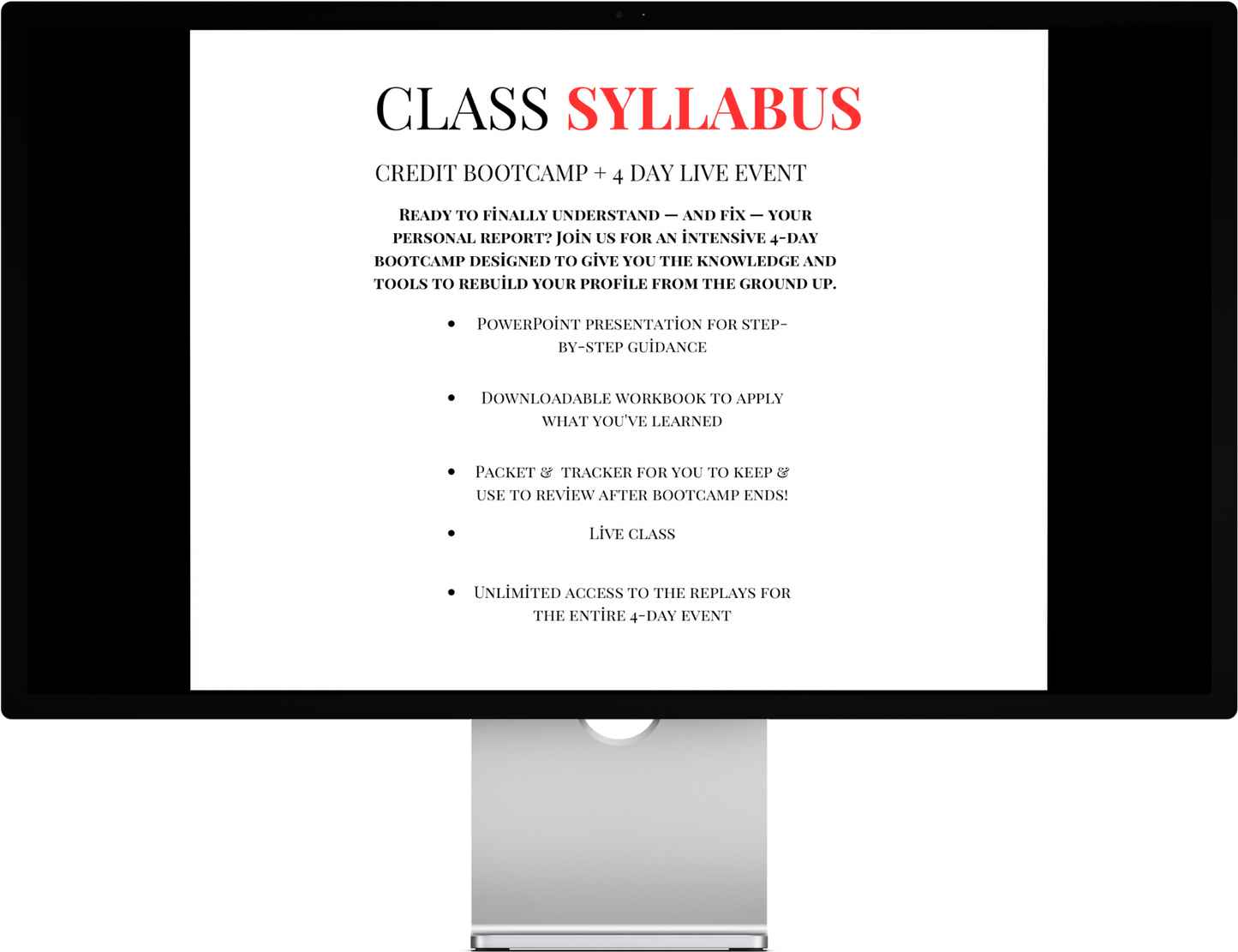 4- Day Bootcamp